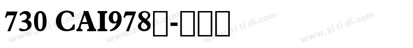 730 CAI978◆字体转换
